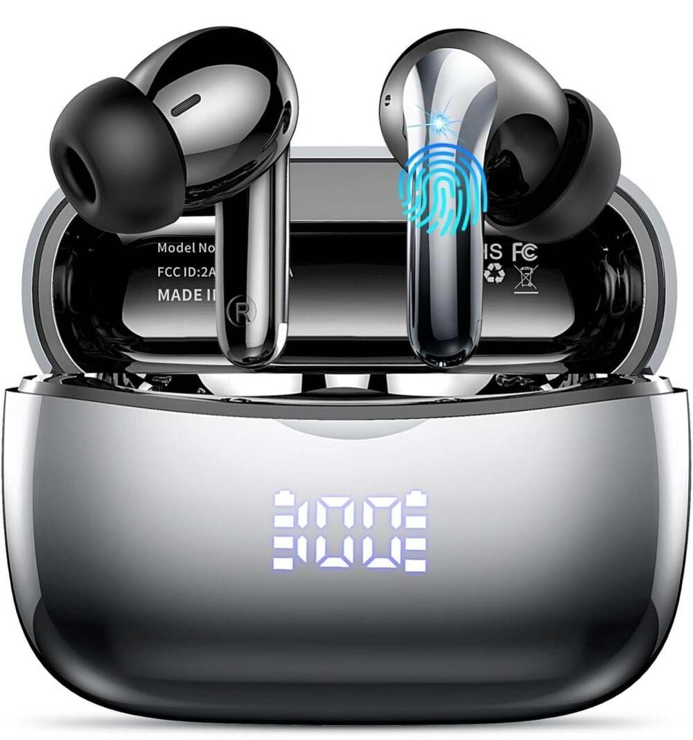 WeurGhy Bluetooth Headphones, Wireless Bluetooth 5.3 In-Ear Headphones with 4 EN